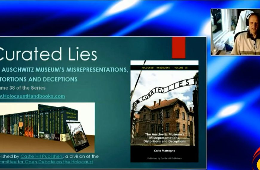 Germar Rudolf Interviewed by Jim Fetzer about a New Holocaust Handbook, “Curated Lies”