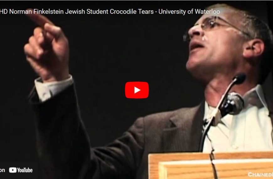 Norman Finkelstein – Crocodile Tears – University of Waterloo