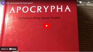 Did Jesus quote the Apocrypha?