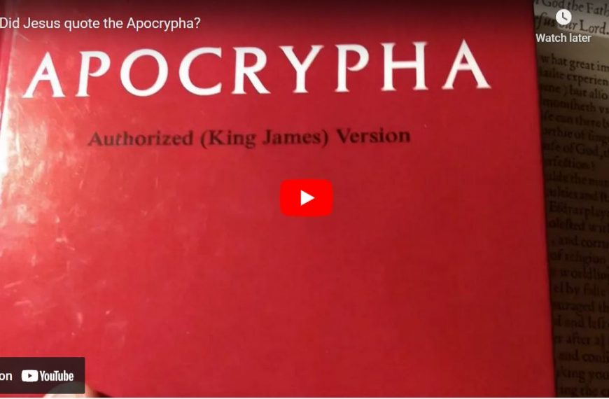 Did Jesus quote the Apocrypha?