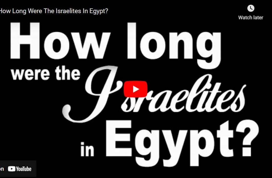 How Long Were The Israelites In Egypt?