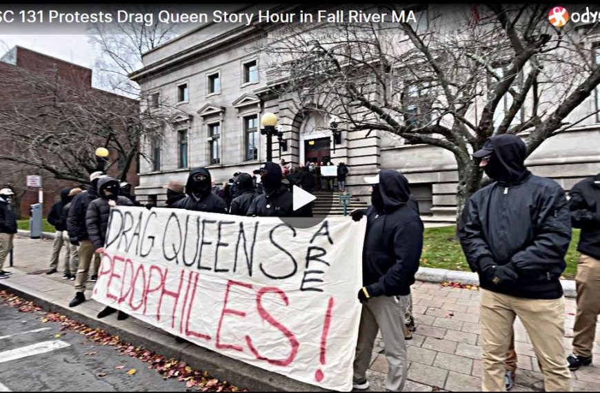 REAL MEN Protest Drag Queen Story Hour in Fall River MA